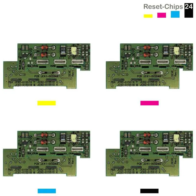 4x Toner Chip Y/M/C/K passt für Xerox Phaser 6100 106R00680..82 + ..84