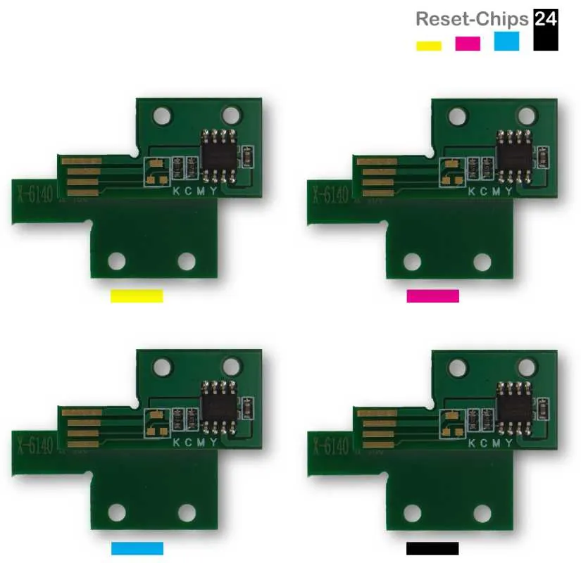 4x Toner Chip Y/M/C/K passt für Xerox Phaser 6130 106R01278..81