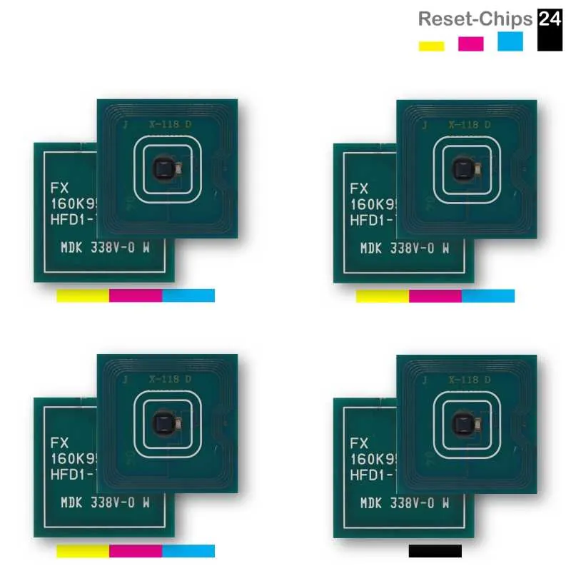 4x Trommel Chip Y/M/C/K passt für Xerox Colour 550 560 570 C60 C70 013R00663..64