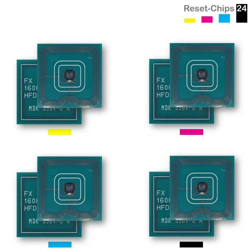 4x Toner Chip Y/M/C/K passt für Xerox WorkCentre 7242 006R01263..65 + ..317