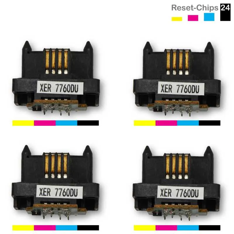 4x Trommel Chip Y/M/C/K passt für Xerox Phaser 7760 108R00713