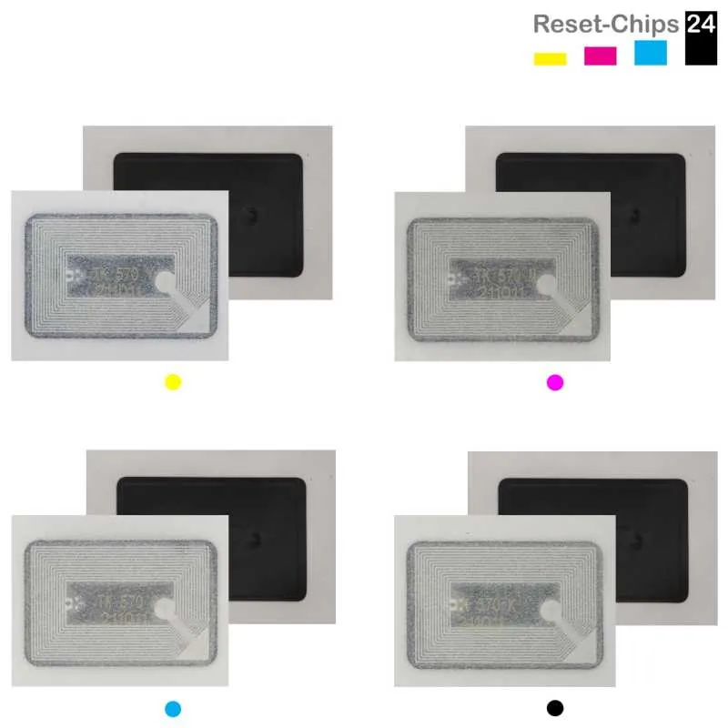 4x Toner Chip Y/M/C/K passt für Kyocera ECOSYS P 7035 FS-C 5400