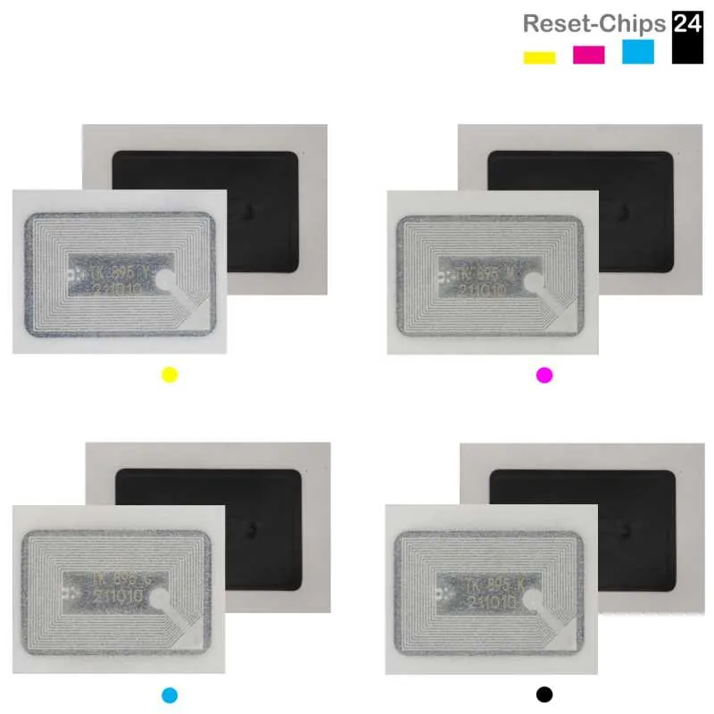 4x Toner Chip Y/M/C/K passt für Kyocera FS-C 8020 8025 8520 8525