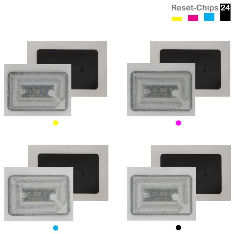 4x Toner Chip Y/M/C/K passt für Kyocera TASKalfa 300ci