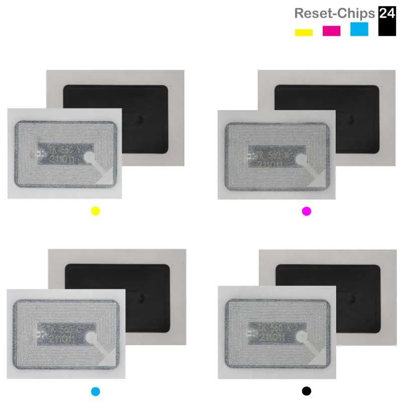4x Toner Chip Y/M/C/K passt für Kyocera ECOSYS P 6030 FS-C 5300 5350