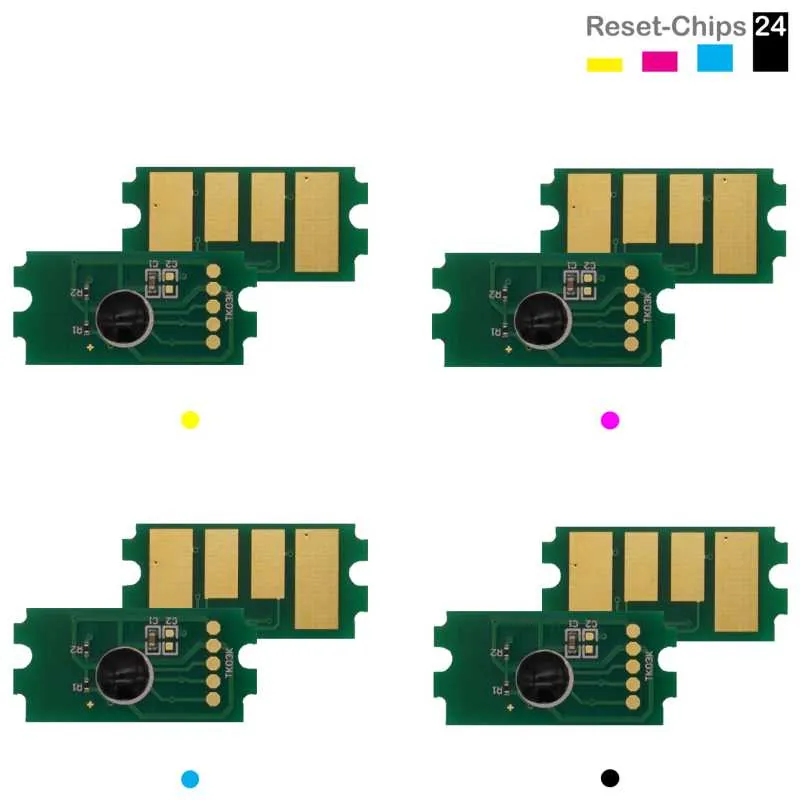 4x Toner Chip Y/M/C/K passt für Kyocera ECOSYS M 6035 6535 ECOSYS P 6035