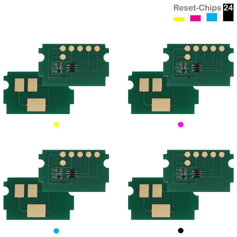 4x Toner Chip Y/M/C/K passt für Kyocera ECOSYS M 5521 ECOSYS P 5021 TK-5220