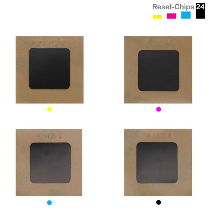 4x Toner Chip Y/M/C/K passt für Kyocera TASKalfa 265ci 266ci