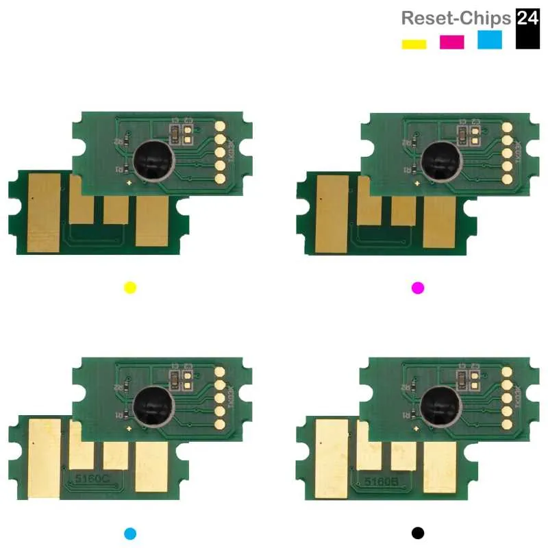 4x Toner Chip Y/M/C/K passt für Kyocera ECOSYS M 6030 6530 ECOSYS P 6130