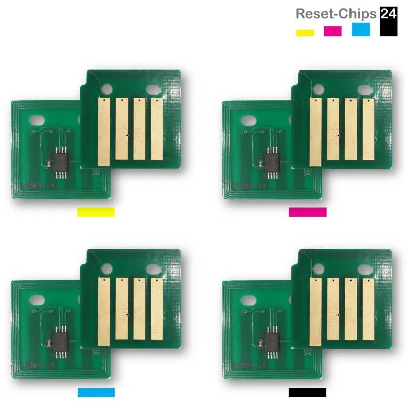 4x Toner Chip Y/M/C/K passt für Xerox AltaLink C8030 006R01701 ..04 Ost Europa