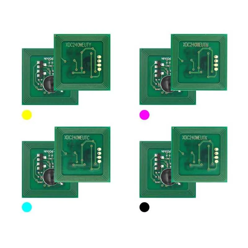 4x Toner Chip Y/M/C/K passt für Xerox DocuColor 252 006R90362 ..65 Ost Europa