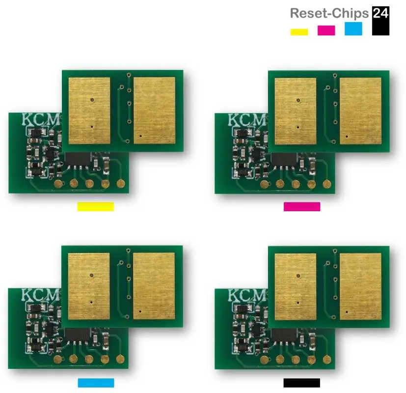 4x Toner Chip Y/M/C/K passt für OKI Pro 9542 45536554 ..56 + ..437