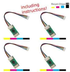 4x Entwickler Chip Y/M/C/K passt für Konica Minolta Bizhub C224 DV512